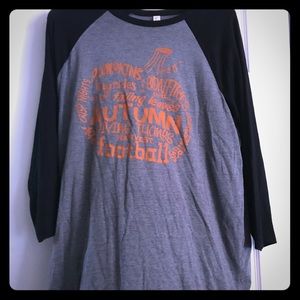 Fall Pumpkin Raglan Size XL